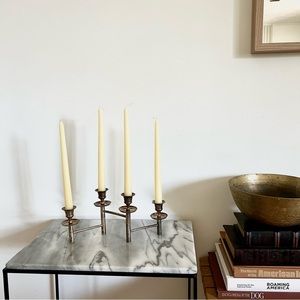 Sterling silver plated Mid-century candelabra